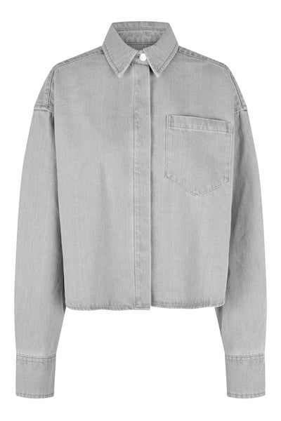 Denim Graue Bluse